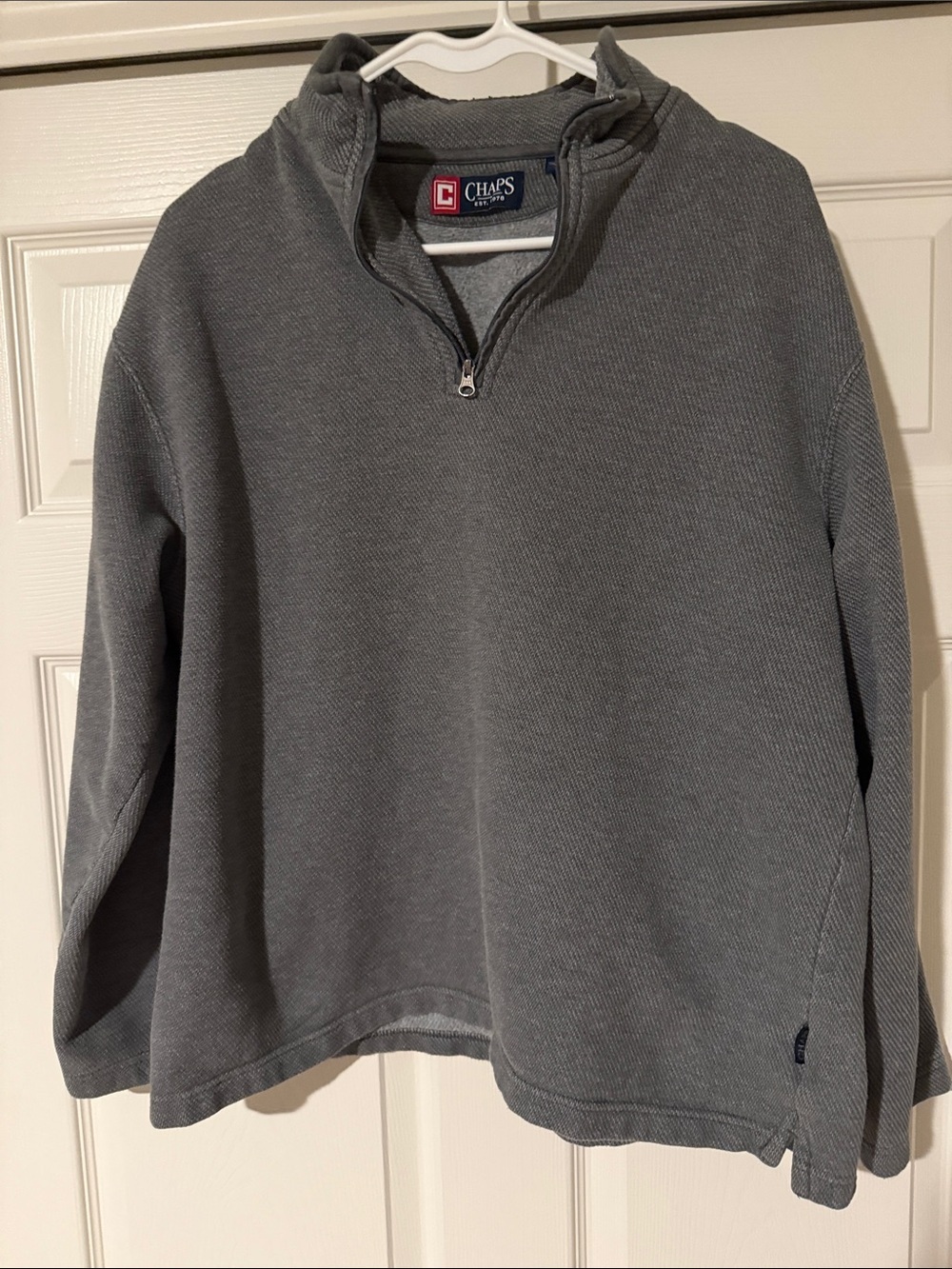 Chaps Men’s Dark Gray Half-Zip Pullover Sweater